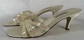 Caparros Baylie Ivory Silk &amp; Sequin Slide Evening / Bridal Sandals Size 9 NEW 69 - £25.46 GBP