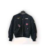 Better Be Black Bomber Jacket Sz Large US Army Patchs - $19.99