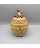 Honour Ceramic Black Bear and Honey Bee Cookie Jar Small - $22.18 CAD
