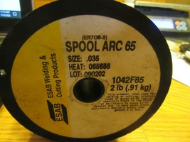 ER70S-2 .035 MIG 1 lb 10 oz Steel Welding Wire Spool Blue ESAB spool arc 65 - $10.17 CAD