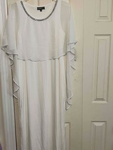 Mother of Bride Groom Women&#39;s Wedding Church Occasion Cape White dress plus16W1X - £63.30 GBP