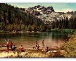 Swimming Hole in Sierra Buttes California CA UNP Chrome Postcard D21 - $2.92