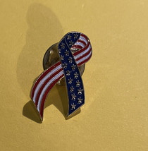 U.S.A. Ribbon Pin Label Pin- Patriotic American - Stars &amp; Stripes - £2.67 GBP