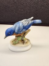 Vintage Porcelain Bird Lefton Bluejay Figure Kw395 - $9.89