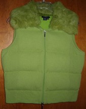 Magaschoni Green Cashmere Puffer Vest Size M - £16.46 GBP