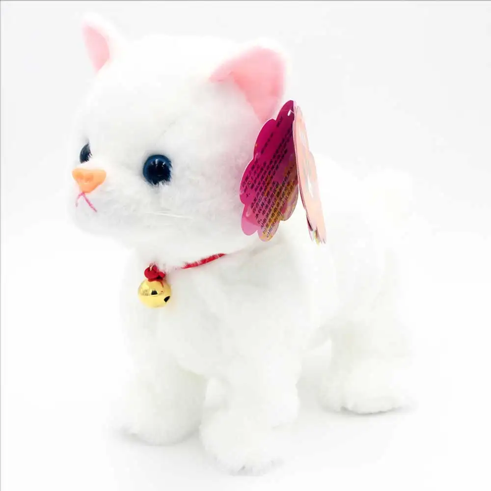 Plush Electronic Cat Robot Sound Control Cat Toy Stand Walk Mew Interactive - £38.32 GBP