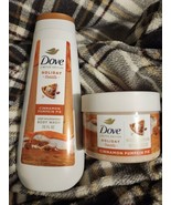 Dove Holiday Treats Cinnamon Pumpkin Pie BODY WASH &amp; SCRUB LOT Limited E... - £30.32 GBP