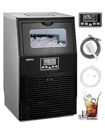 Commercial Ice Maker Machine, 84Lbs/24H With 30Lbs Bin, Full Heavy Duty ... - $555.99
