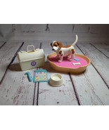 Vintage Barbie Pet Doctor Vet Dog Animal Bed Accessories Set Retro 90&#39;s - $12.19