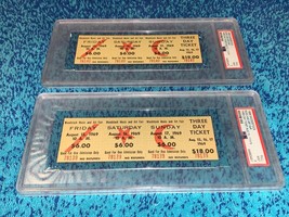 Woodstock 2 Psa 9 Tickets 1969 Mail Order $18 3 Day Pass Jimi Hendrix Ephemera - $599.98