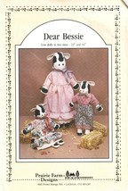 Prairie Farm Designs Vintage Sewing Pattern Dear Bessie Cow Dolls 22&quot; an... - $12.19