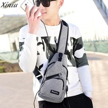 Casual Canvas Unbalance Fashion check bag man   - £21.16 GBP