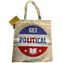 Out Of Print Canvas Novelty Tote Bag GET POLITICAL VOTE Book Cover Fashion  - $17.28