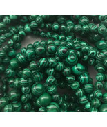 8mm Synthetic Malachite Round Beads, 1 15in Strand, green - £11.88 GBP