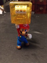Super Mario with Spinning gold Block Slot machine  5&quot; Figure Toy Nintendo - £5.36 GBP