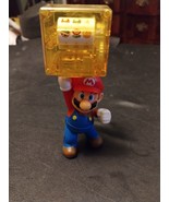 Super Mario with Spinning gold Block Slot machine  5&quot; Figure Toy Nintendo - £5.38 GBP