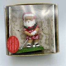 Hawaiian Golfing Santa Christmas Ornament #13050 Island Heritage Shirt Golf Lei - £11.75 GBP