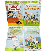 4 Ready To Read Level 2 Charlie Brown Peanuts Snoopy Lucy Book Set Schulz NEW - £7.02 GBP