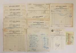 LOT 1929-30 antique 42pc SCHLAPPIG AUTO RECEIPTS reinholds pa PARTS SPRI... - $47.03
