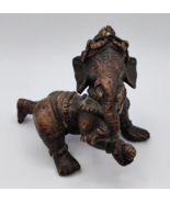 Vintage Bronze Crawling Baby Bal Ganesha Hindu Elephant Head God of begi... - $37.36