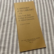 Alfred University A History Of The Library 1973 New York State College C... - $11.18