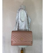 NEW Tory Burch Meadowsweet/Rolled Gold Kira Chevron Shoulder Bag $548 - $548.00