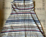 Zara Basic Women&#39;s Denim Couture Striped Summer A-Line Dress Medium Raw ... - $25.02