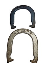 Vintage Heavy Metal Horseshoes, 2 Pieces. Champ 1 and 2. - $22.44