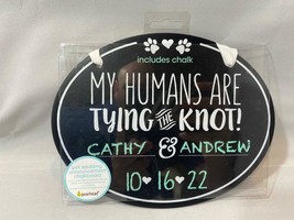 Pearhead My Humans Are Tying The Knot - Pet Wedding Announcement Chalk B... - £7.73 GBP