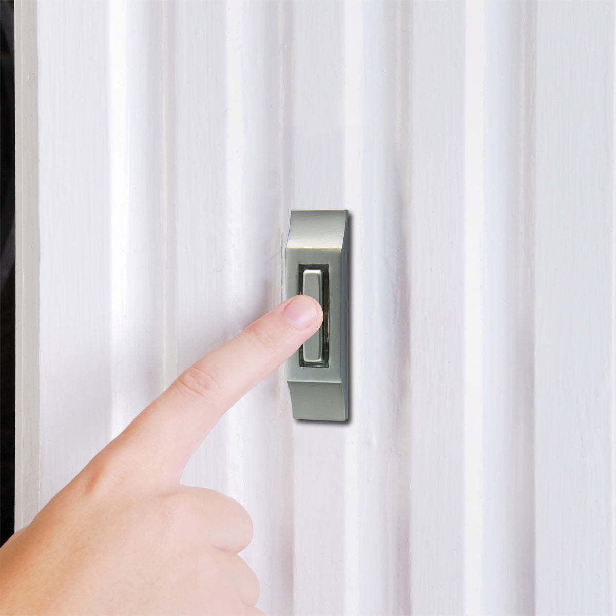IQ America DP1234A  Contemporary Wired Doorbell, Satin Nickel Lighted Pu... - $9.99