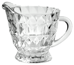 Jeannette Windsor Footed Creamer Depression Crystal 3 1/4-in Clear Pressed Glass - £10.97 GBP