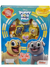 NEW SEALED 2018 Disney Puppy Dog Pals Stuck on Stories Book + 10 Suction... - $19.79
