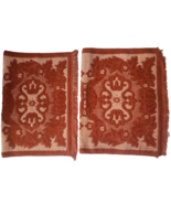 Tastemaker 2 Orange Peach Sculpted Reversible Floral 16&quot; x 25&quot; Towels - $23.75