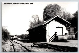 Point Pleasant WV RPPC B&amp;O Depot West Virginia 1984 Real Photo Postcard E48 - £15.84 GBP