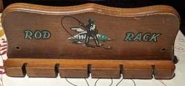 Vintage Cornwall Wood Products Rod Rack Fly Fishing 11.75&quot; long 5 slots - £16.66 GBP