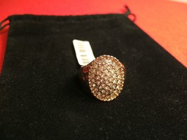 Charming Charlie Size 7 Ladies Rose Gold Cubic Zirconia Ring (NEW) - £11.80 GBP