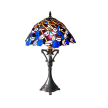 Swirled Iris stained glass table lamp CH18052BF19-TL2 - $326.58