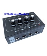 4 Channel HD Stereo HEADPHONE AMPLIFIER MIXER Audio Splitter Pro DJ Home... - $46.07