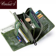 Womens Genuine Leather Zipper Wallet with Card Holder - $53.95+