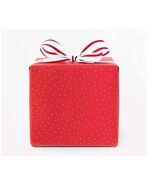  2 Sugar Paper Gift Wrap White Tiny Scatter Dot On Red 30 Sq Ft Each  - $21.99