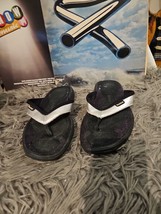 Reebok Easytone Sports Black/Grey Thong Toe Flip Flops Sandals Size 8.5 - £29.60 GBP