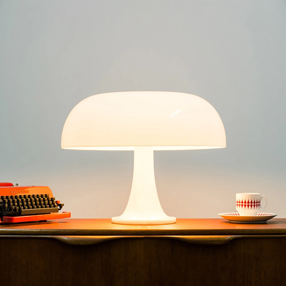 Mushroom table lamp cream style living room bedroom study table lamp Nordic - $29.08+
