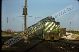 Original Slide Burlington Northern BN 1590 EMD GP28P Eola ILL 7-4-1975 - £11.95 GBP