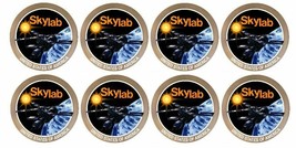 8x40mm Circular Vinyl Stickers Apollo space nasa exploration laptop Skylab retro - £3.91 GBP