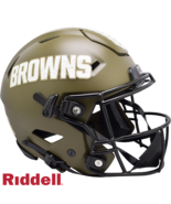 Cleveland Browns Helmet Riddell Authentic Full Size SpeedFlex Style Salu... - $707.99