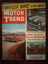 MOTOR TREND May 1957 Flame-Painting Custom Cars Chrysler Grand Prix Racing - £10.34 GBP