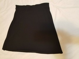 GAP Short Foldover Circle Skirt Sz M Black Rayon Pull On - £14.35 GBP