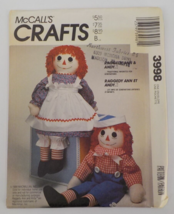 MCCALLS CRAFTS PATTERN #3998 36&quot; TALL RAGGEDY ANN &amp; ANDY DOLLS CLOTHES M... - $12.99