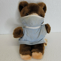 Vintage HTF Russ Berrie Doctor Nurse Bear Plush Scrubby Scrubs Mask - $21.28