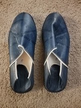 Moroccan Handmade Leather Men Slippers, Babouche Blue, Ships From U.S. Size 11 - £37.34 GBP